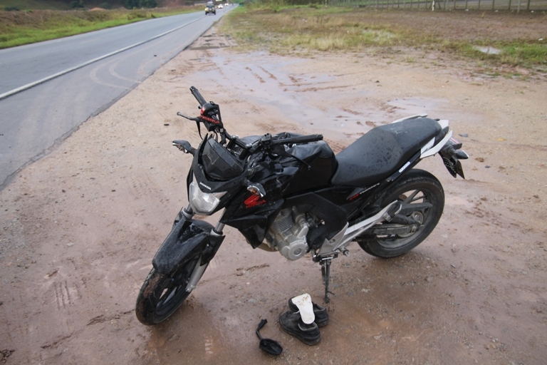 Homem fica ferido em acidente na BR-470, em Gaspar