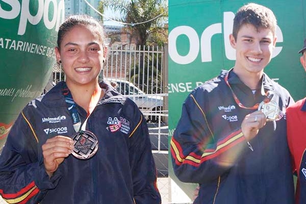 Atletas de Gaspar recebem ouro e bronze nos Joguinhos Abertos de Santa Catarina