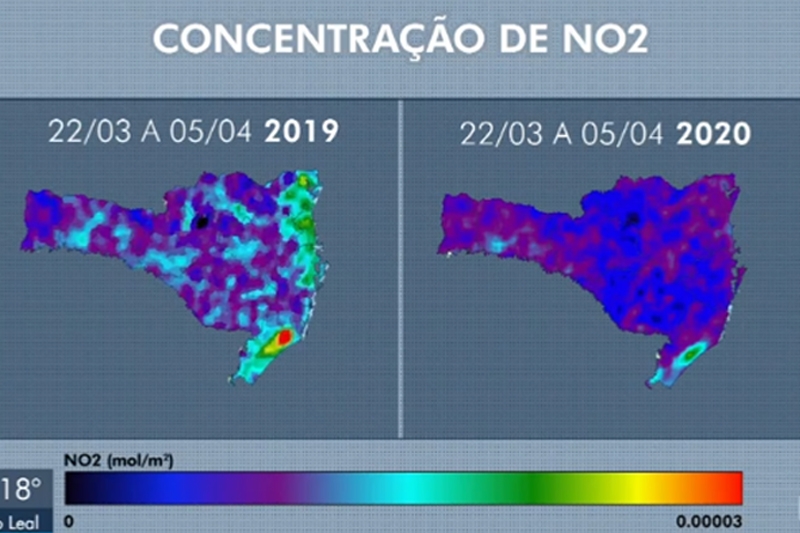 Ar de Santa Catarina fica mais limpo no perodo de isolamento