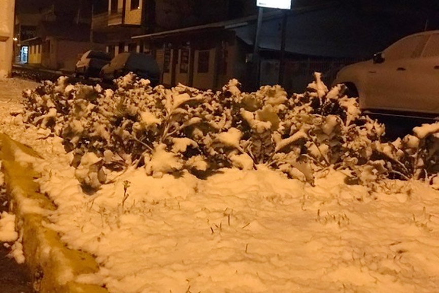 SC registra neve pelo terceiro dia consecutivo