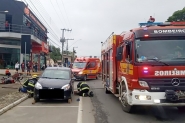 Motociclista  arremessado, fica preso embaixo de carro e morre em grave acidente em Rio do Sul