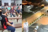 Moradores fazem reunio para discutir alagamentos no bairro Sete de Setembro, em Gaspar