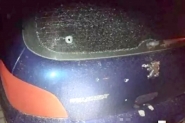 Carro  atingido por 10 disparos de arma de fogo em Indaial