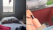Beb de nove meses fica ferido aps cair de janela de segundo andar em Bombinhas