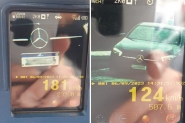 PRF flagra mesmo carro a 181 e 124 km/h na BR-101; registros tiveram 3 horas de diferena
