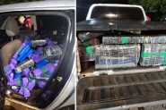 Homem tenta fugir da polcia e joga carro cheio de maconha no rio