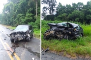 Coliso frontal mata jovem e destri carros no Alto Vale