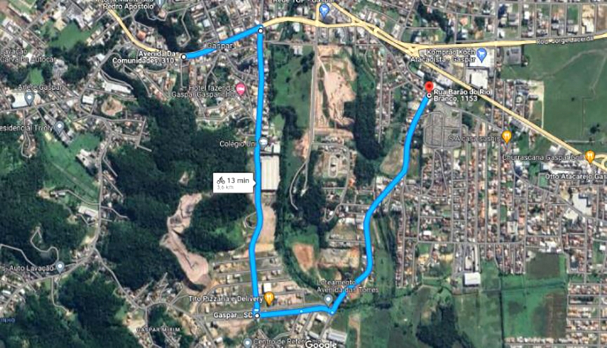Trnsito no Centro de Gaspar  modificado temporariamente no sentido Blumenau - Brusque/Ilhota
