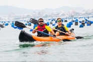 Atletas de Gaspar no pdio do Campeonato Estadual de Corrida de Aventuras