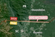 SC entrega relatrio de acordo que d ao estado 490 hectares de territrio do PR