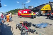 Motociclista morre em acidente com caminho na BR-470, em Blumenau