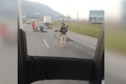 Passageiro de moto morre em grave acidente na BR-470, em Navegantes