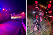 Motociclista colide em canteiro e cai no acesso a Ilhota, no Ba Baixo
