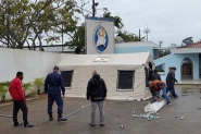 Defesa Civil de Itaja instala barracas trmicas para moradores de rua