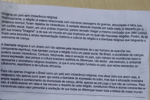 MPF-CE pede suspenso da redao do Enem por suspeita de vazamento