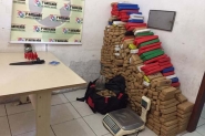 Polcia apreende 437 kg de maconha dentro de residncia em Itaja