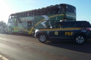 nibus com placas da Argentina sai da pista e deixa mortos na BR-285