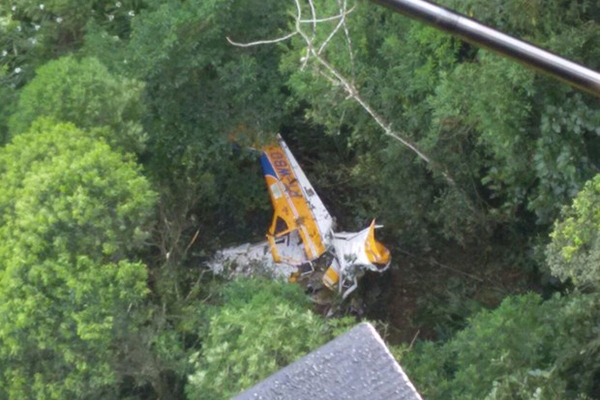 Aeronave cai na regi�o Norte de SC