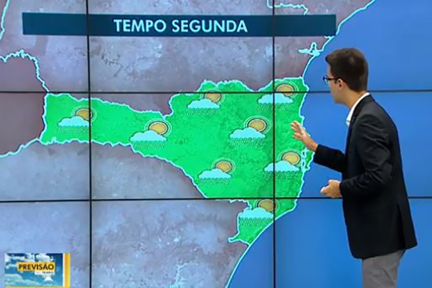 Previsão indica chegada de frente fria em SC no fim da tarde de segunda