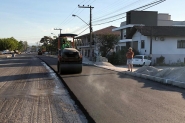 Trnsito na rua Itaja  fechado at quinta para obra de revitalizao