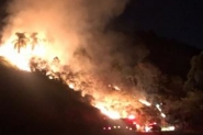 Bombeiros de Gaspar combatem incndio em vegetao por trs horas