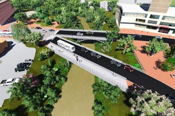 Pacopedra vai construir ponte no Centro Histrico de Blumenau