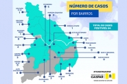 Mais de 75% dos bairros de Gaspar possuem moradores infectados pelo Covid-19