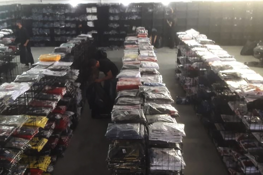 Polcia Civil identifica grande esquema de confeco e venda de roupas falsificadas em Gaspar