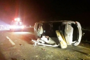 Mulher e criana ficam feridas em capotamento na BR-470, em Gaspar