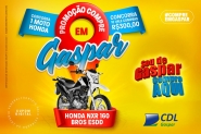Campanha da CDL de Gaspar com sorteio de moto j tem 60 mil cupons cadastrados