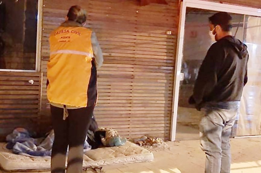 Operao Frio Intenso: abrigo montado pela prefeitura de Gaspar recebe 17 moradores de rua