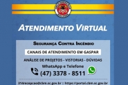 Bombeiros de Gaspar agendam vistorias e tiram dvidas pelo WhatsApp