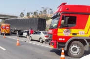 Cinco pessoas firam feridas em acidente na BR-470, em Gaspar 