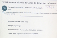Corpo de bombeiros alerta sobre golpe da emisso de boleto falso