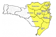 Defesa Civil de SC alerta para chance de temporal na regio do Vale nesta quinta