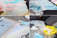 Polcia encontra cheques em branco, maconha, cocana, ecstasy e dinheiro falso em carro abandonado em Gaspar