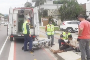 Acidente deixa jovem ferido na rua Itaja, em Gaspar
