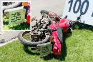 Homem tenta fugir aps ser pego em motocicleta com 'placa caseira' em Gaspar