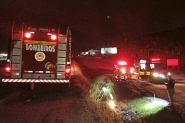 Motorista perde controle da direo e capota na BR-470, em Gaspar