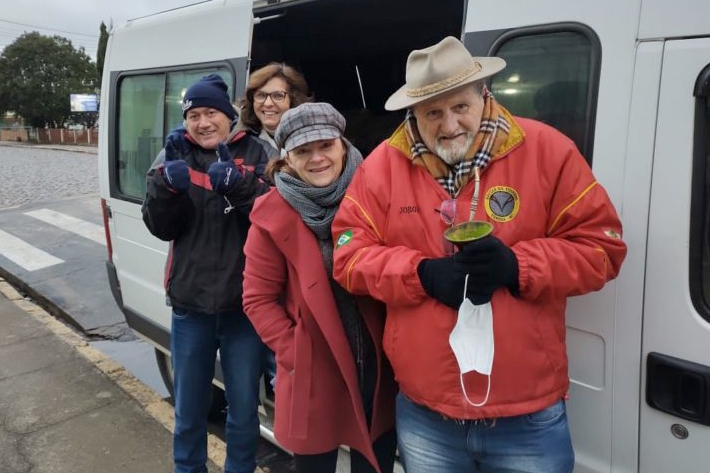 Grupo de Gaspar viaja para São Joaquim e passa noite em motorhome