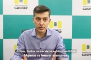 Prefeito diz que serviços públicos de Gaspar não foram prejudicados com a greve