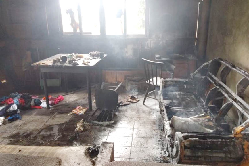Mulher sofre queimaduras durante incêndio no Centro de Ilhota