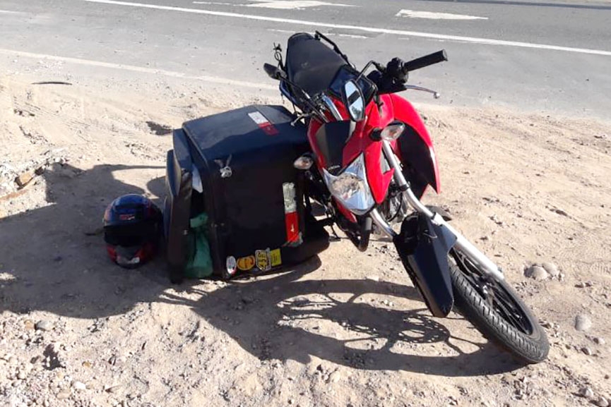 Motociclista é hospitalizado após acidente na BR-470, em Ilhota