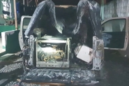 Veículo utilitário pega fogo no bairro Lagoa, em Gaspar
