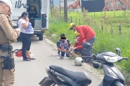 Queda de moto deixa homem ferido na Rodovia Jorge Lacerda, em Ilhota