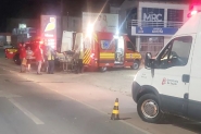Colisão entre duas motos deixa dois feridos no Centro de Ilhota