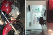 Homem fica inconsciente após colidir moto contra poste em Ilhota