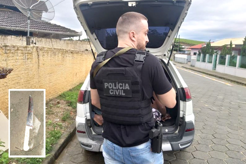 Assassino que matou homem com 30 facadas em Ilhota é preso
