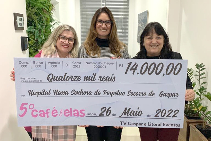 Evento destina doação de R$14 mil ao Hospital de Gaspar