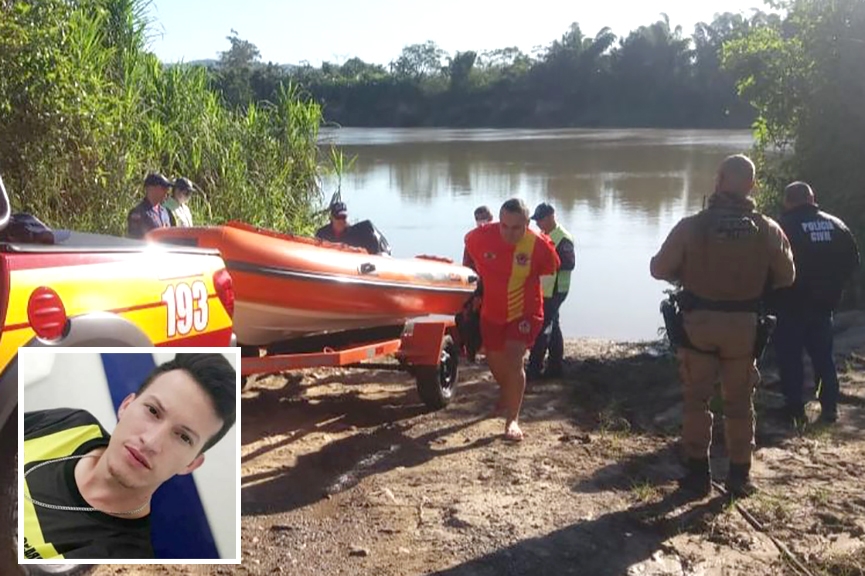Corpo de jovem desaparecido em Gaspar é encontrado no rio Itajaí-Açu, no Poço Grande